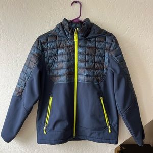 Snozu kids jacket. Size L (14/16). Blue. Combo puffer and flat material.